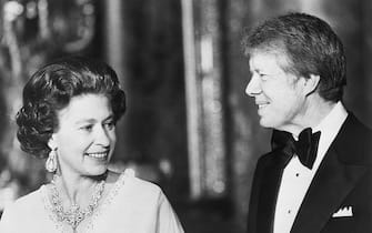 la regina Elisabetta con  Jimmy Carter