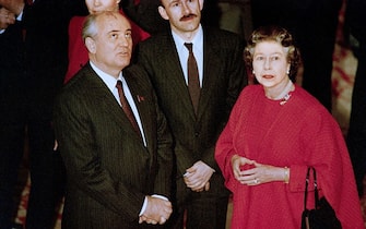 la regina Elisabetta con Michail Gorbaciov