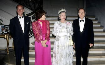 la regina Elisabetta con François Mitterand