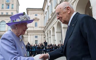 la regina Elisabetta con Giorgio Napolitano