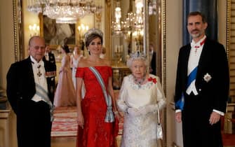 la regina Elisabetta con Felipe V di Spagna