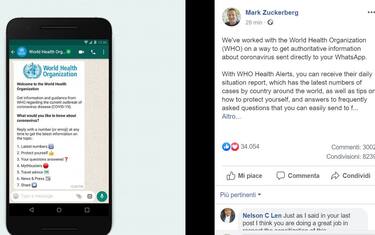 Coronavirus, gli aggiornamenti dell’Oms arrivano su WhatsApp