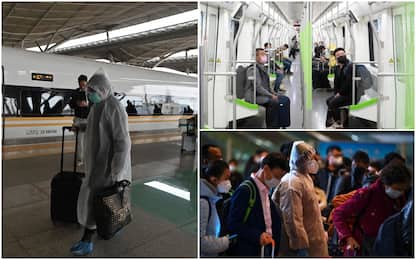 Coronavirus, a Wuhan arrivano i primi treni. FOTO