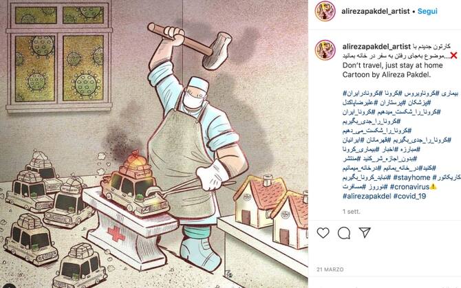 Coronavirus Alireza Pakdel Illustra Le Sfide Quotidiane Dei Medici Su Instagram Foto