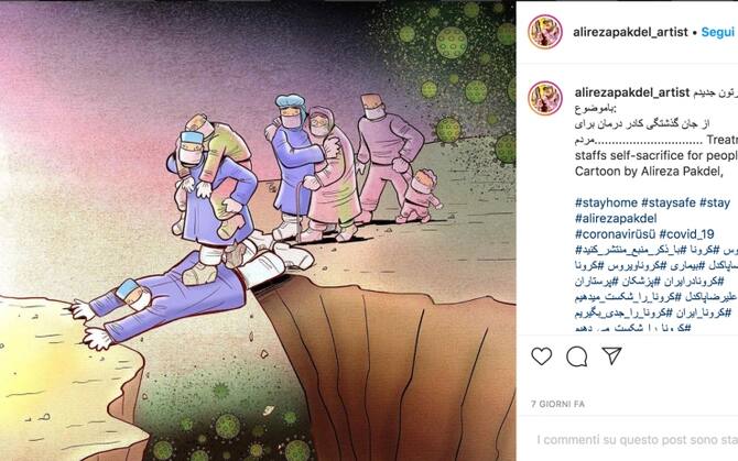 Coronavirus Alireza Pakdel Illustra Le Sfide Quotidiane Dei Medici Su Instagram Foto