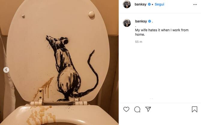 Coronavirus Anche Banksy Lavora Da Casa Le Nuove Opere Sono In