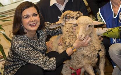 Pasqua, dopo Berlusconi anche Laura Boldrini adotta due agnelli. FOTO