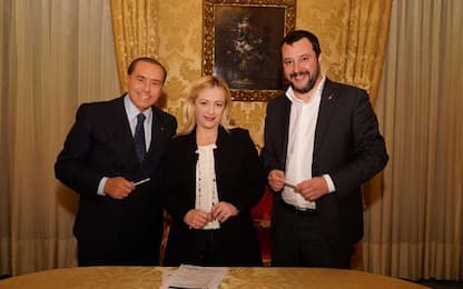 Elezioni: Berlusconi, Salvini e Meloni firmano programma centrodestra