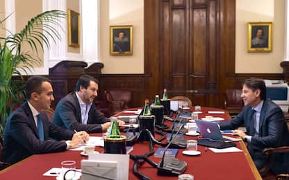 Governo M5S-Lega, il vertice Conte-Di Maio-Salvini. La foto