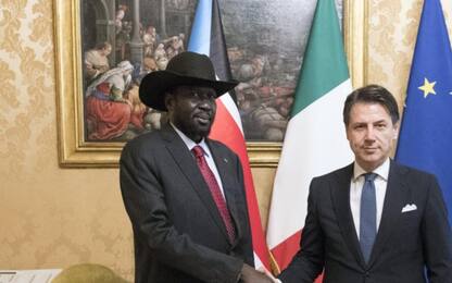 Premier Conte incontra Kiir, presidente del Sud Sudan. FOTO