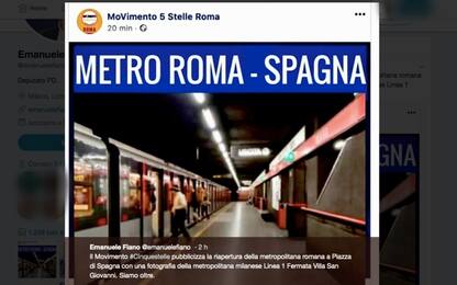 Roma, riaperta fermata metro Spagna. Ma M5s posta foto linea Milano