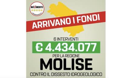 M5s annuncia fondi per il Molise, ma nella cartina ci sono le Marche