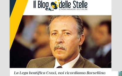 M5s su Craxi: "Lega beatifica latitante. Noi ricordiamo Borsellino"