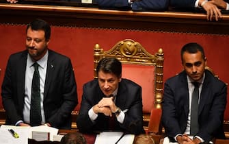 Luigi Di Maio, Giuseppe Conte e Matteo Salvini