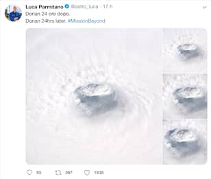 Luca Parmitano cattura l’occhio dell’uragano Dorian: le foto
