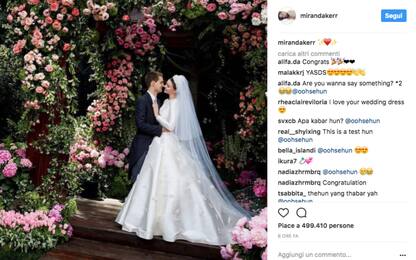 Miranda Kerr ed Evan Spiegel, svelate le foto dell'abito da sposa