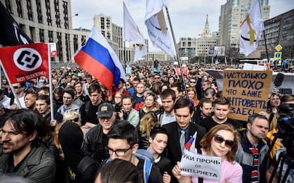 Proteste a Mosca per Telegram
