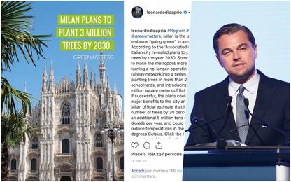 DiCaprio fa i complimenti a Milano: “Città sempre più verde”