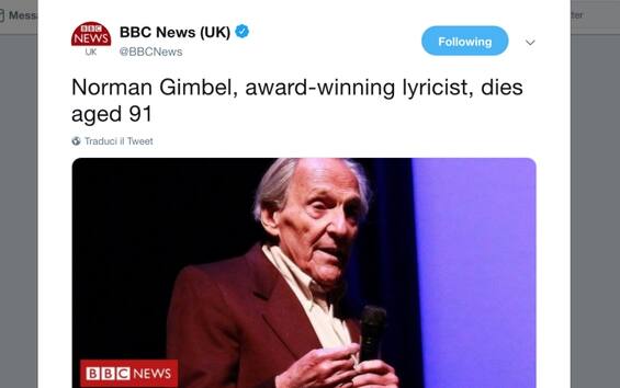 È Morto Norman Gimbel Premio Oscar Autore Di Killing Me Softly E Di “happy Days Sky Tg24 2635