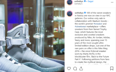 Sneakers rare all'asta da Sotheby’s: è la prima volta. VIDEO