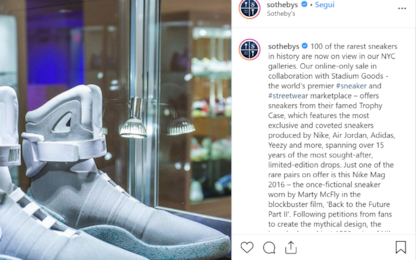 Sneakers rare all'asta da Sotheby’s: è la prima volta. VIDEO