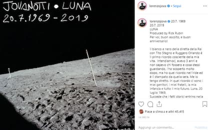 Jovanotti celebra l'allunaggio con la cover di "Luna" di Gianni Togni