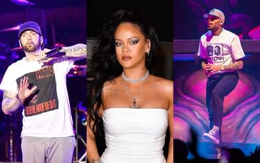 Eminem in un audio dà ragione a Chris Brown per aver picchiato Rihanna