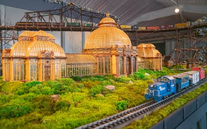 La mostra dei trenini al Botanical Garden di New York. FOTO