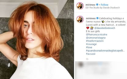 Miriam Leone torna rossa, su Instagram il nuovo taglio di capelli