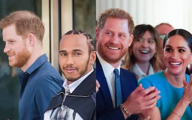 Harry con Hamilton a Silverstone e con Meghan a Londra. FOTO