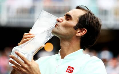 Roger Federer vince a Miami il suo 101esimo torneo. FOTO