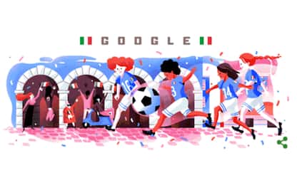 Mondiali di calcio femminile, nel doodle di Google anche le Azzurre