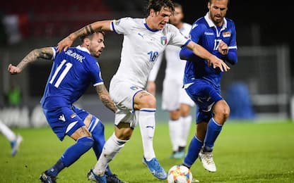 Liechtenstein-Italia 0-5, Mancini da record