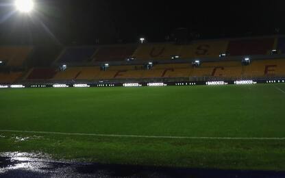 Serie A, Lecce-Cagliari rinviata per maltempo a lunedì alle 15