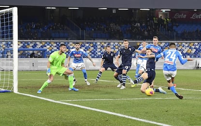 Coppa Italia, Napoli in semifinale: 1-0 alla Lazio. FOTO