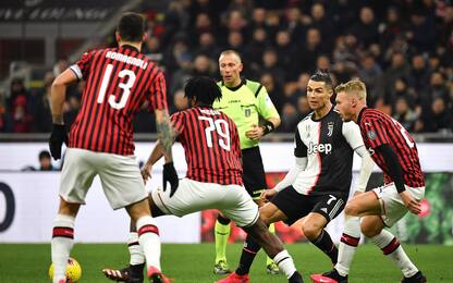Semifinale d'andata di Coppa Italia, Milan-Juventus 1-1 FOTO