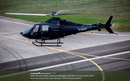 Leonardo, primo volo senza pilota per l'elicottero SW-4 Solo