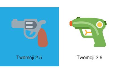 Twitter sostituisce l'emoji della rivoltella con una pistola ad acqua