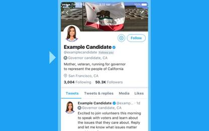 Usa, Twitter introduce nuove etichette per i candidati alle elezioni