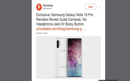 Samsung Galaxy Note 10 Pro, lo smartphone svelato da nuovi render