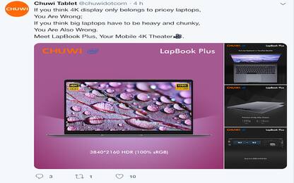 Chuwi lancia Lapbook Plus, il primo notebook con display in 4K
