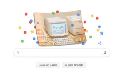 Google, il Doodle di oggi per festeggiare il 21° compleanno. Foto