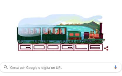 Google, il Doodle di oggi celebra la prima ferrovia italiana