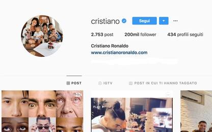 Nuovo record per Cr7: raggiunge i 200 milioni di follower su Instagram